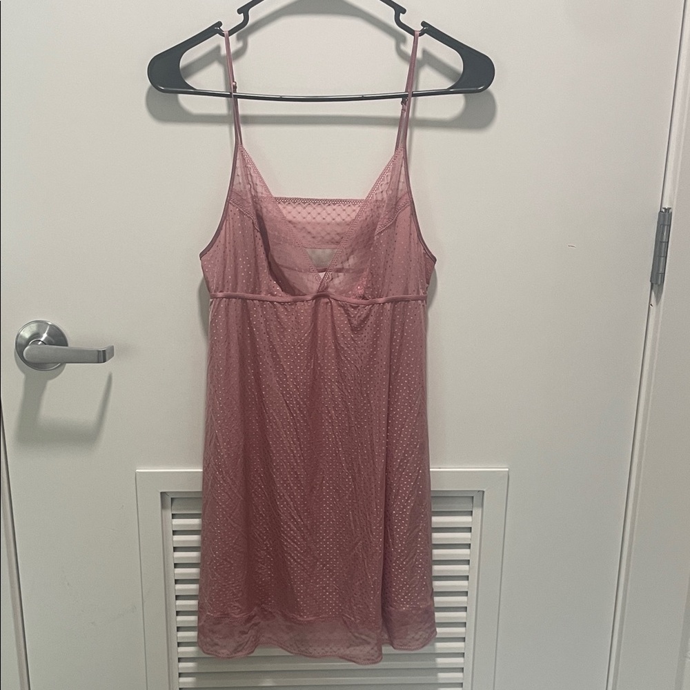 Victoria’s Secret Pink slip dress with gold polka dots size small